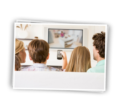 LCD TV in family room